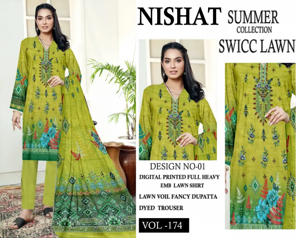 NISHAT Summer collection ladies 3 PCs Suits